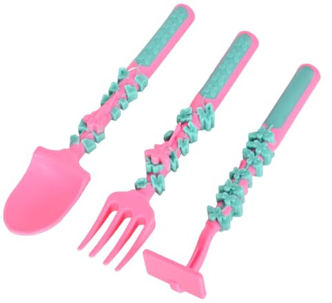 KYSUN Kinderbesteck 3er Set, Feenbesteck Kinder Besteckset, Kindergeschirr, Kleinkinder Esslernbesteck, Kindergeschirr Kinder Besteck, Baby Kleinkinder Gabel und Löffel, Kreative ESS-Erfahrungen