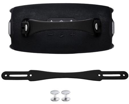 EUGOOCX Removable Speaker Silicone Handle Strap for JBL Xtreme 4/ Xtreme 3/ Xtreme 2 Portable Bluetooth Speaker Travel Accessories (Black)