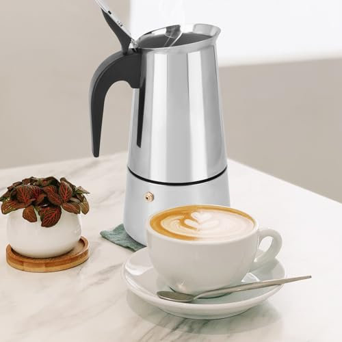 Moka Pot, Stovetop Espresso Maker,600ML/12 Cup Stainless Steel Italian Coffee Maker Moka Pot Induction-Capable Moka Coffee Machine Cafe Percolator Maker,Moka Coffee Machine Maker for Home Camping