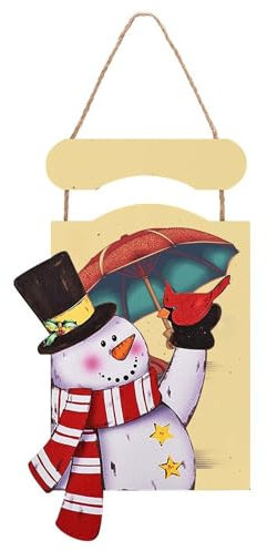 JTKLQBN Weihnachts-Schneemann-Dekorationen, Gemälde, Strand im Sommer, bedruckt, Weihnachtsgemälde, Holzbild, Wanddekoration, Gemälde, Heimdekoration, Malerei