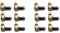 Decqerbe 12-Teiliger Cinch-Stecker, Audio-Stecker, 90-Grad-Lautsprecheranschluss zum LöTen Von Videokabeln