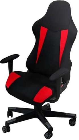 Tufkiss Gaming Chair Cover, 3d Printing Gaming Chair Cover, Stretch Soft Non-Slip Easy To Install Armrest Chair Cover Set For 4 (No Chair)(red)