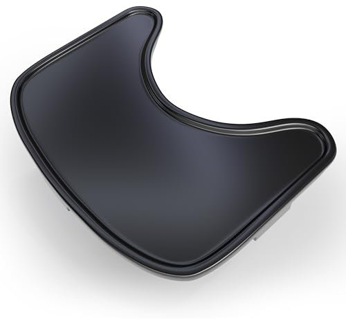 ZWERGHELD® Premium Clicktray - Anklick-Esstablett für ZS3 Baby Hochstuhl, Schnelle Klickbefestigung mit Easy-Change Technology, Erhöhtem Rand und Überlaufschutz, Spülmaschienengeeignet (Black)