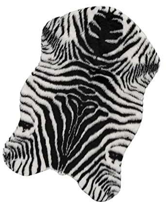 Alipis Zebra-Teppich Zebra-fußmatte Gefälscht Teppich Mit Animal-Print Teppich Mit Tierdruck Drinnen Teppich Mit Zebrastreifen Runder Teppich Beleg Boden Tür Polyacrylnitrilfaser (acryl)