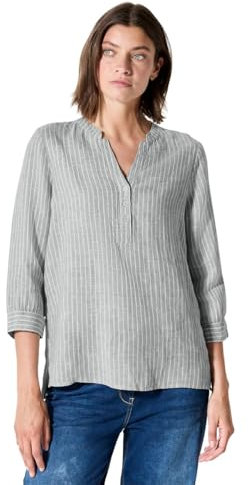 Cecil Damen B345362 Bluse, Chambray Balmy Khaki, XXL