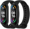 Mugust 2 Pezzi Cinturino per Xiaomi Mi Band 5/ Mi Band 6/Amazfit Band 5, Cinturino Silicone di Morbido Traspirante di Colorati Solo per Xiaomi Mi Band 6/5, Amazfit Band 5 (Nero+Nero)