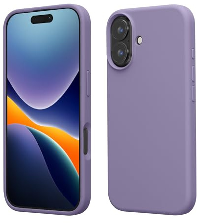 kwmobile Case Compatible with Apple iPhone 16 Case - TPU Silicone Phone Cover with Soft Finish - Violet Purple