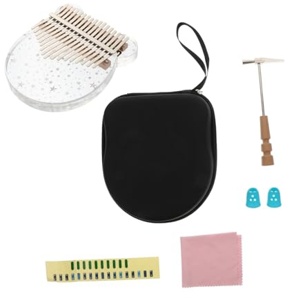 ULDIGI 1 Satz Tasten Daumenklavier aus Kristallglas Mini Piano Musikinstrument für Musikliebhaber Tragbares mit Einzigartigem Design und Vollem Zubehör für Einfache Überall