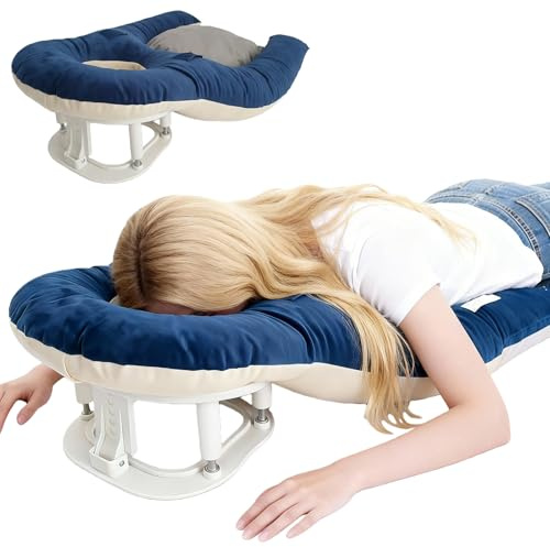 Masaje Headrest for Bed, Reposacabezas para Cama, Almohada Boca Abajo con Espuma Viscoelástica, Cojín de Recuperación Postoperatoria Ocular, Altura Ajustable, Beidseitig Utilizable