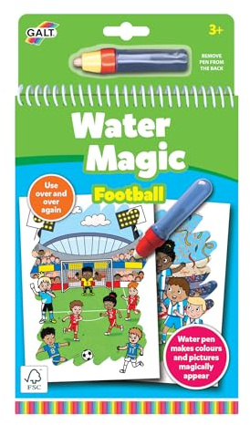 WATER MAGIC Fußball Buch – Sportthemen-Malbuch für Kinder mit wiederverwendbaren Bildern zum Ausmalen – Verborgenes mit dem Wasserstift magisch sichtbar Machen – Für Jungen & Mädchen ab 3 Jahren