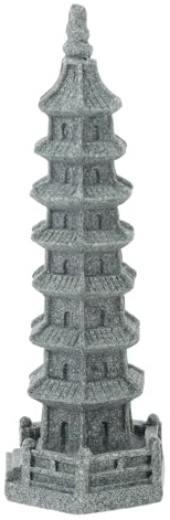 Adorainbow Realistic Synthetic Material Pagoda Tabletop Ornament for Mini Garden and Bonsai Decoration, Fine Workmanship Micro Landscape DIY Supply for Outdoor Garden and Micro Landscape