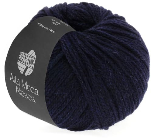 LANA GROSSA Alta Moda Alpaca | Kettengarn aus Alpaka (Baby) | Handstrickgarn aus 90% Alpaka (Baby), 5% Schurwolle (Merino) & 5% Polyamid | 50g Wolle zum Stricken & Häkeln | 140m Garn 5