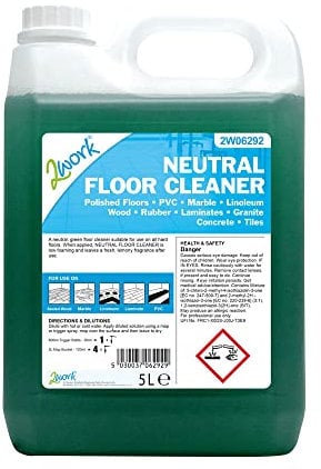 2Work Neutral Floor Cleaner Lemon Fragrance 5 Litre Bulk Bottle 2W06292