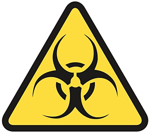 Samunshi® Warndreieck Biohazard Aufkleber Biohazardaufkleber - 8x7cm mehrfarbig