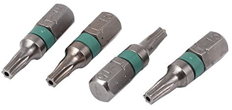 sourcing map T15 Sechskant Torx Sicherheits Schraubendreher Bit Grau 25mm Länge 4Stk de