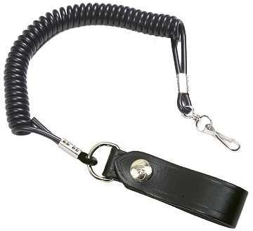 Radar Lanyard avec dragonne en cuir noir