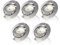 B.K.Licht - 5er Set LED Einbaustrahler 230V dimmbar in Stufen, schwenkbar, Lochdurchmesser 68mm, LED Spot, flach, Deckenspots, Spots, Einbauleuchten, Einbauspots, 82x28 mm, Matt-Nickel