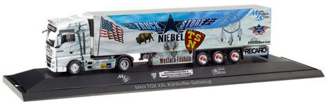 herpa 121781 Man Man TGX XXL Kühlkoffer-Sattelzug Truck Store Niebel/Sped. Meixner