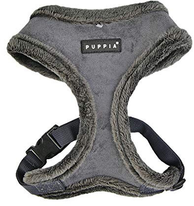 Puppia Hundegeschirr für kleine und mittelgroße Hunde - Terry Harness A - verstellbar und komfortabel Puppia Terry Harness A Grau S