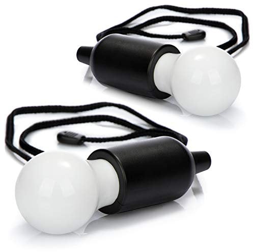 com-four® 2x LED Hängelampe mit Zugschalter, kabellose Hängeleuchte, batteriebetriebene Glühbirne mit Schnurschalter, für Camping, Festivals, Schränke, Keller und Outdoor (02 Stück - Schnur - black)