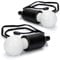 com-four® 2x Lampada a sospensione LED con interruttore a strappo - lampada a sospensione wireless - lampadina a batteria con interruttore a cavo (02 pezzi - cordoncino - nero)