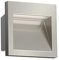 ledscom.de LED Wandeinbauleuchte NOLA, Downlight für außen, IP54, aluminium glänzend, 90 x 90mm, warmweiß