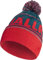 Fjällräven Unisex Pom Beanie-Mütze, Storm/True Red, Einheitsgröße