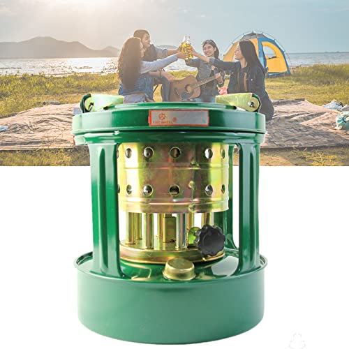 Rechaud Camping, Chauffage Camping Poêle à Pétrole Diesel Alcohol, Mini Réchaud de Kérosène Conception Coupe-vent, Portable 8 Cœurs Poele au Kerosene pour Pêche Randonnée Pique-Nique(Color:A)