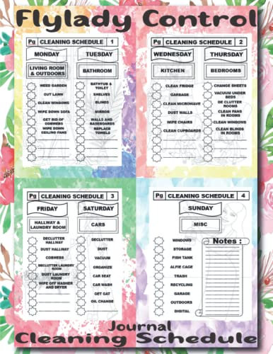 Flylady Control Journal Cleaning Planner: Daily, Weekly & Monthly Cleaning Schedule (2019, 8.5 x11, 115 Pages)