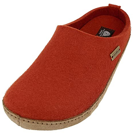 HAFLINGER Emils Toffel Filzpantoffel Hausschuh mit Ledersohle Unisex