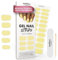MOYOU LONDON Halbgehärtete UV Gel Strips - 20 Stück - Gel-Nagelfolien UV Härtend für Maniküre in Salonqualität - yellow macaroon