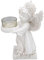 Engel-Statue, Teelichthalter, weiße Engel-Figuren, Teelichter, Kerzenhalter Zuhause, Hochzeit, Tischdekoration (rechter Typ)
