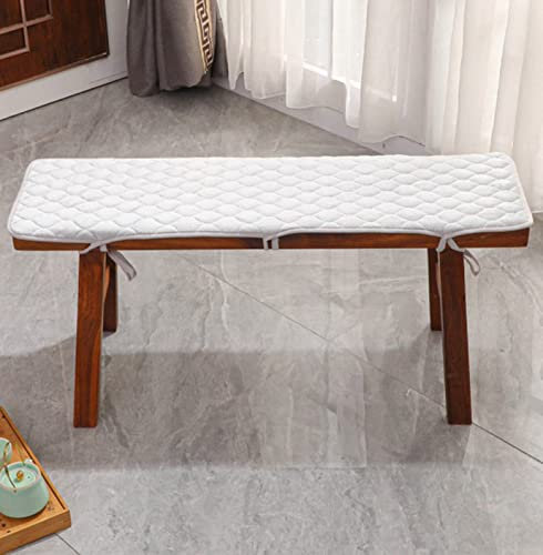 EN AyuL 2/3-Sitzer-Bankkissen, Flanell, langer Stuhl-Sitzkissen, weiches Bank-Sitzkissen für Garten, Terrasse, Zuhause, drinnen und draußen (100 x 25 cm, hellgrau)