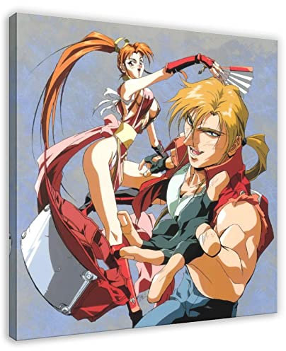 RIELLI Fatal Fury Game 7 Leinwand-Poster, Wandkunst, Dekoration, Bild, Gemälde für Wohnzimmer, Schlafzimmer, Dekorationsrahmen: 30 x 30 cm