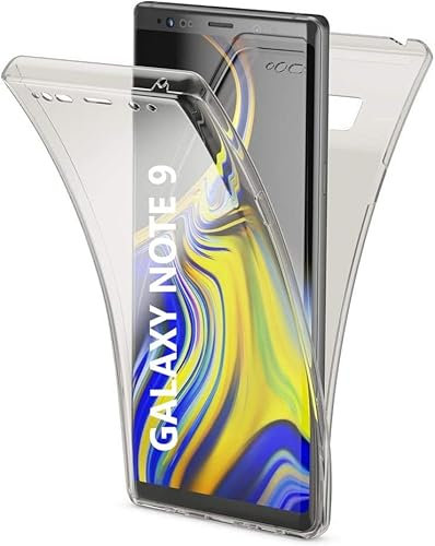 COQTEL® Custodia per Samsung Galaxy Note 9 360° Cover trasparente doppia protezione integrale in silicone e TPU antiurto