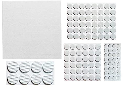 MÖBELGLEITER Set 125-Stück selbstklebend Ø10mm/15mm/20cm/38mm/20x20cm rund eckig Filzgleiter Stuhlgleiter Filz Möbel Stuhl 26
