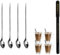 Pack of 4 - Long Handle Stainless Steel Latte Spoons Ideal for Coffee Dessert & Ice Cream Sundae by Kitchen Stars