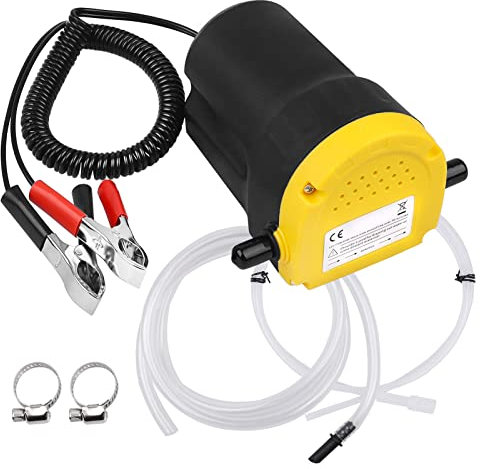 Cyleto Pompe Vidange Huile Moteur éléctrique à vidange Extraction Huile Diesel Aspiration kit Auto 12V 60W pour Changement de Diesel d'extracteurs de Fluide de Voiture Huile Moteur