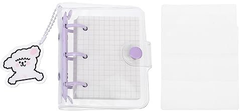 Cabilock 1 Set Mini-Notizbuch Flexibler Ordner Ringbuch Papier-Notizbuch Kleiner Sammelalbum-Verschluss Lose Blattmappe Transparent 3-Ring-Ordner Nachfüllbar Handbuch