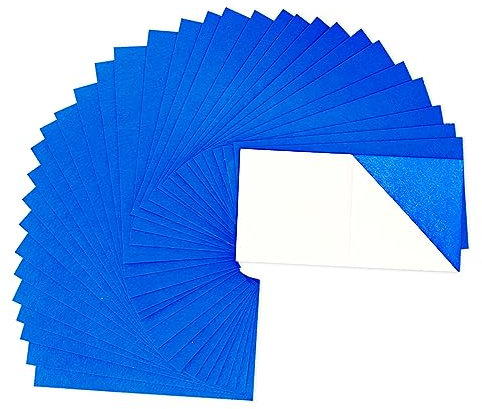 Jtnohx Selbstklebende Filzblätter, selbstklebende Filzrückseite, 33 St. 10 x 20cm Filzkleber, Klebriger Rücken steifer Filz für Handwerk DIY Nähen Schule Projekte Dekoration (Blau)