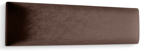 Muralo Samt Wandkissen Stoff Polsterpaneel Schlafzimmer Wohnzimmer Bett Wandpolster Bettkopfteil Lendekissen Modern Luxus Gepolstert Polster Paneel (Braun, 90 cm x 30 cm)