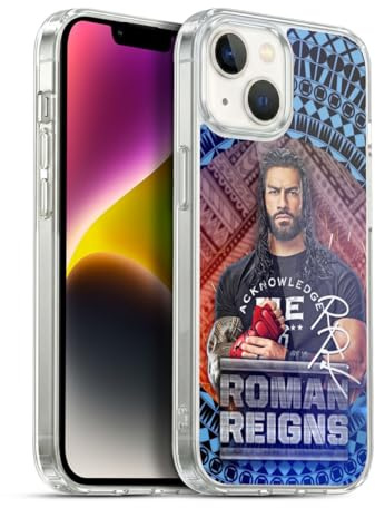 Head Case Designs Offizielle WWE Stammesmuster Roman Reigns Gel Handyhülle Hülle [Militärischer Schutzgrad] Kompatibel mit Apple iPhone 14
