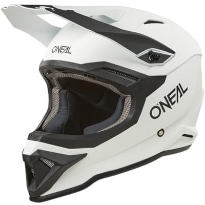 O'NEAL | Motocross-Helm | MX Enduro Motorrad | ABS-Schale, , Lüftungsöffnungen für optimale Belüftung und Kühlung | 1SRS Helmet SOLID V.24 | Erwachsene | Weiß | Größe XXL