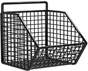 Folpus Cestas de Almacenamiento de Rejilla, Soporte de Pared de Cesta de Alambre de Metal, cestas de Cocina Colgantes para Cocina, Cuadrícula única