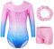 ZNYUNE gymnastikanzug hose mädchen turnanzug Ärmellos/langarm turnkleidung mädchen gymnastik Tumbling Tanz hose KHB272_PinkBlue 10A