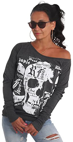 Yakuza Damen Skull Script Longsleeve