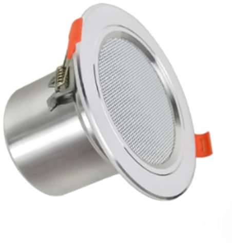Yuemsh Deckenlautsprecher für Badezimmer, 8 Ohm, 10 Watt, wasserdicht, aus Aluminium, elegantes Design mit eingebauter Musik.