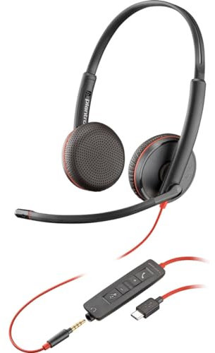 HP Auriculares con Micrófono Blackwire C3225 Stereo Negro