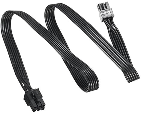 YAOGUI Tarjeta Gráfica Placa Base Fuente Alimentación Cable Módulo 6 Pines Cable Alimentación Cable Modular A 6 Pines Cable Cobre 18AWG Cable Alimentación