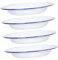 Mikinona 4piezas Platos De Esmalte Retro Platos Decorativos Para Frutas Vajilla Vintage Para Hogar Y Hostelería
